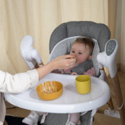 Jedálenská stolička B-Swinging Chair Pure White 2v1