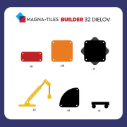 Magnetická stavebnica Builder 32 dielov