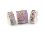 Ozdobná lepiaca páska detské motívy sada Washi