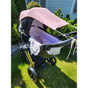 Mušelínová slnečná strieška na kočík Nature Baby Nellys