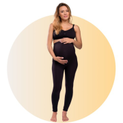 Tehotenské legíny s podporným pásom Mum to Be ČIERNE