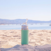 Nerezová fľaša so slamkou s membránou 325 ml Pura