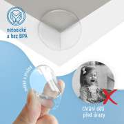 Ochrana rohov a hrán O-profil, sada 12 ks transparentná Sipo