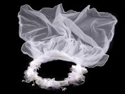 Venček/korunka do vlasov so závojom