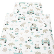 2-dielne posteľné obliečky Safari II 90/120 cm mint New Baby