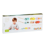 Čo jeme - navliekací set - 14 drevených dielov Cubika