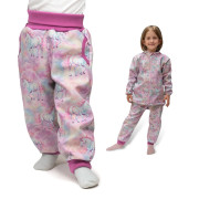 Rastúce softshellové nohavice Jednorožec ružová, Esito