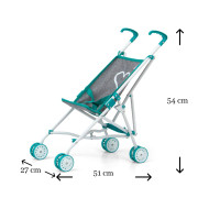 Detský golfový kočík pre bábiky Julia Prestige Mint Milly Mally