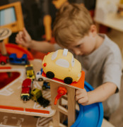 LED silikónová nočná lampička stmievateľná, dotyková - taxi Mary's