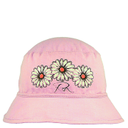Dievčenské letné plátený klobúk Kopretiny Ružový RDX