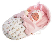 New Born dievčatko 73884 Llorens - realistická bábika bábätko - 40 cm