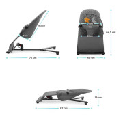 Minimalistické hojdacie lehátko s hračkami pre bábätko Kinderkraft