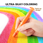 Jemné voskovky Zmývateľné Glitter 24 ks