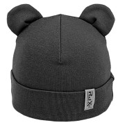 Dojčenská chlapčenská čiapka s uškami Antracit RDX