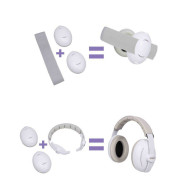 Chrániče sluchu 2v1 Baby & Junior 0-12r White Dooky