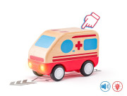Auto sanitka so zvukmi a svetlom, zotrvačník