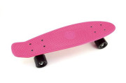 Skateboard - pennyboard 60cm, nosnosť 90kg, kovové osi, ružová farba, čierna kolesá