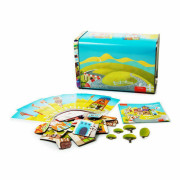 Magnetické domčeky - magnetická hra 35 dielikov a 10 predlôh Puzzlika