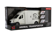 Auto prepravník zvierat 28 cm s koňom na zotrvačník so svetlom so zvukom