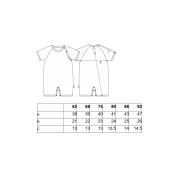 Overal tenký krátky Tlač Outlast® UPF 50+ biela čmeliaci Little Angel