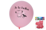 Balónik nafukovací 30 cm - sada 5 ks, Holka