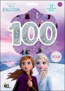 100 metalických samolepiek s omaľovánkovými listami Ľadové kráľovstvo