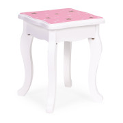 Veľká detská toaletka pre dievčatká s trojitým zrkadlom, stoličkou a zásuvkou