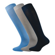 Podkolienky detské slabé Emkono jednofarebné chlapčenské 3 páry mix farieb
