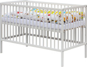 Detská postieľka s kompletnou výbavou biela 120 x 60 cm Arama Scarlett