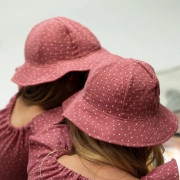 Dievčenské klobúk mušelín Ruby dot Esito