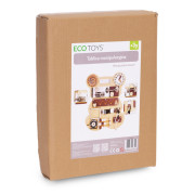 Drevená Montessori manipulačná senzorická tabuľa pre deti edukačný panel Macko