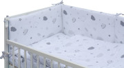 Detská postieľka biela s kompletnou výbavou 120 x 60 cm Krena Scarlett