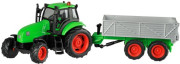 Traktor s vlečkou na zotrvačník so zvukom a svetlom, kov ŠEDÁ VLEČKA