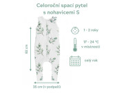 Celoročný spací vak s nohavicami Vintage Animals Sleepee Sky Blue/Cream