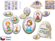 Snehulienka rozprávková sada kamienkov so samolepkou 10 ks