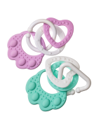 Silikónové hryzátko Medvedia laba s krúžkami