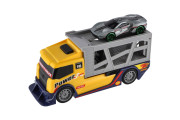 Auto kamión prepravník + plastové auto 15 cm na voľný chod
