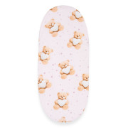 Bavlnená prestieradlo do kočíka Love Teddy Bear 35x75 cm pink New Baby
