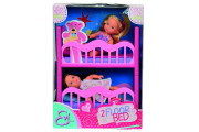 Simba S 5733847 - Dve Evičky s poschodovou posteľou a príslušenstvom