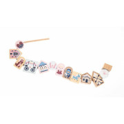 Navliekacia rozprávka - navliekací set - 13 drevených dielov a 8 predlôh Cubika