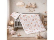 2dielne obliečky do postieľky Zajačik 100 x 135 cm ružové Scarlett