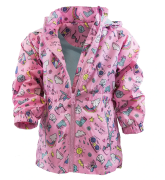 Dievčenská jarná/jesenná bunda s potlačou a kapucňou, Pidilidi, ružová