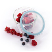 Sklenené misky s viečkami B-Glass Bowls 280 ml Bo Jungle