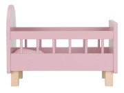 Postieľka pre bábiky drevená s perinkou Pink Little Dutch