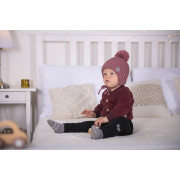 Čiapka pletená zaväzovacia brmbolca Outlast ® Staroružová