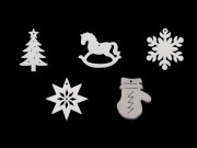 Drevené dekorácie vianočné na zavesenie/domaľovanie