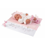 Obleček pre bábiku bábätko New Born veľkosti 43-44 cm Llorens 5dielny ružový