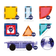 Magnetická stavebnica s autami 63 ks Ľudí