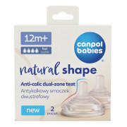 Cumlík na fľašu Natural Shape 12 m+ 2 ks Canpol babies
