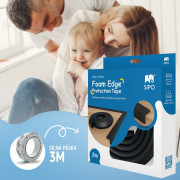 Ochranná páska penová na ochranu hrán a rohov nábytku 2 m Sipo